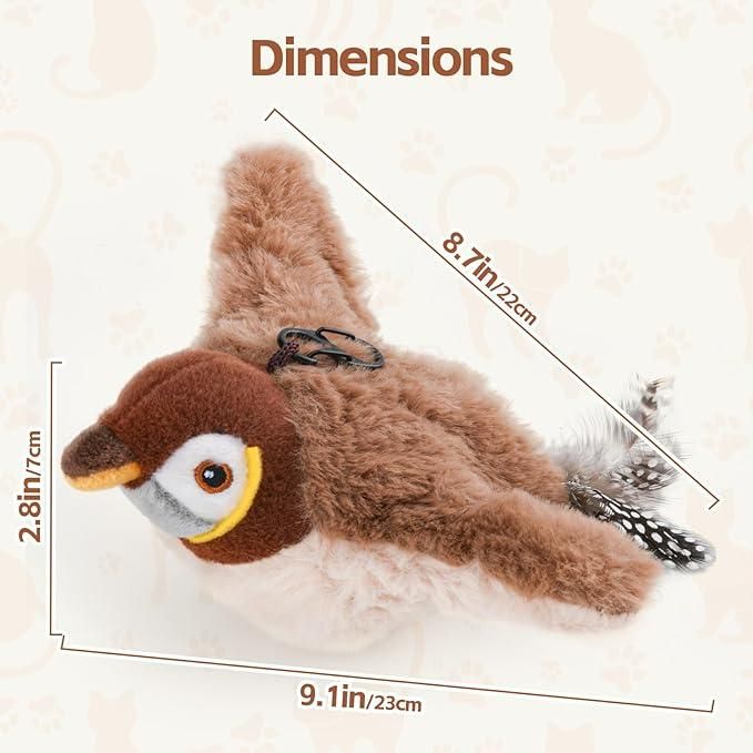 Spokey Chirping Cat Bird Toy