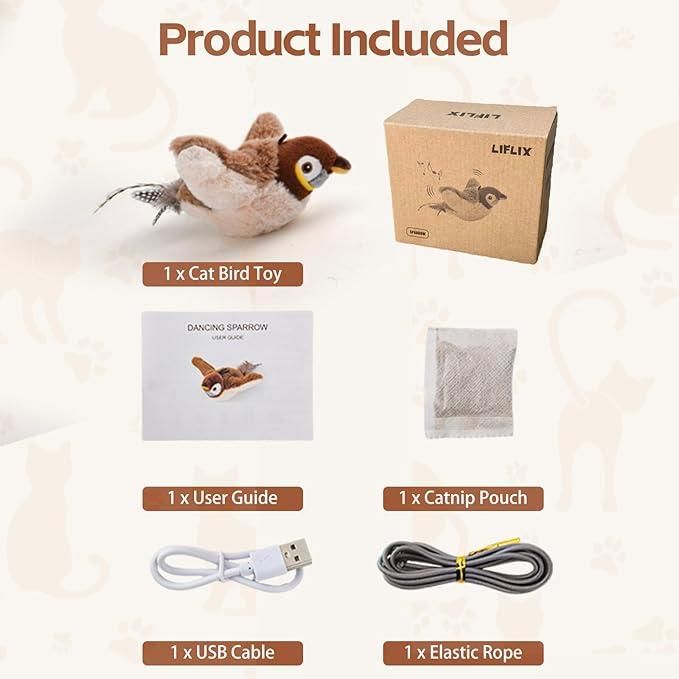 Spokey Chirping Cat Bird Toy