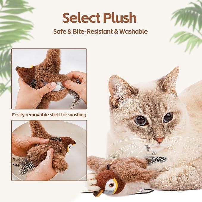 Spokey Chirping Cat Bird Toy