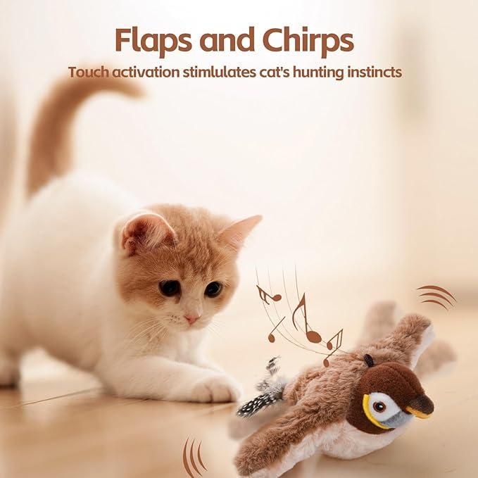Spokey Chirping Cat Bird Toy